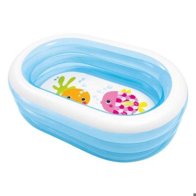INTEX Jeu de Plein Air - Petite piscine ovale baleine - 163X107x46 cm 