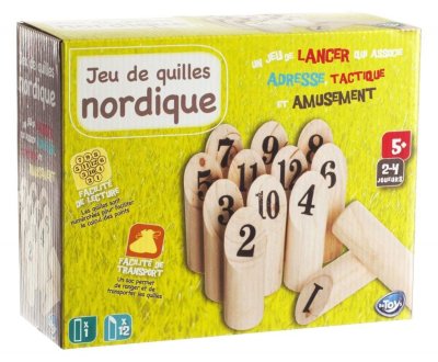 JJA Jeu De Quille Nordique Lancer Et Adresse 2-4 Joueurs Jeu Educati