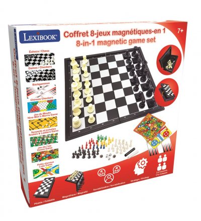 LEXIBOOK Jeu de soci&eacute;t&eacute; magn&eacute;tique  8 jeux en 1 