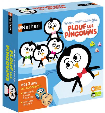 NATHAN Jeu de soci&eacute;t&eacute;  Plouf les pingouins 