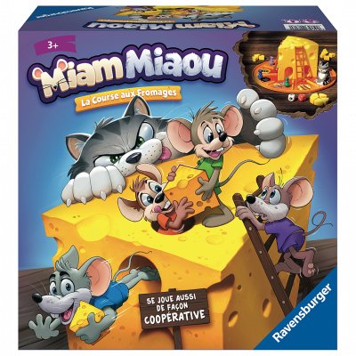 RAVENSBURGER Jeu de soci&eacute;t&eacute;  Miam Miaou La course aux fromages 