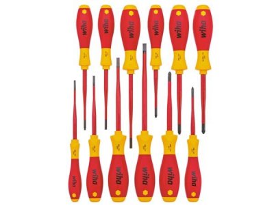WIHA Jeu de tournevis SoftFinish electric slimFix m&eacute;lang&eacute; 12 pcs (41003)