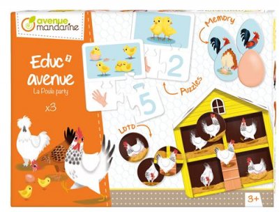 AVENUE MANDARINE Jeu d&eacute;couverte  educavenue la poule party