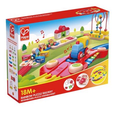 HAPE Jeu enfant circuit de train musical puzz