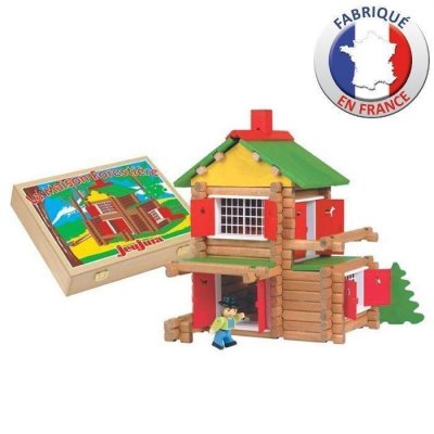 JEUJURA  Mon chalet en bois - 135 pieces - Coffret en bois