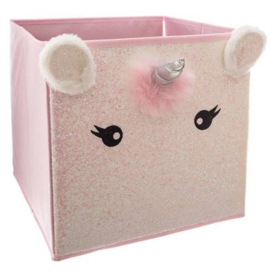ATMOSPHERA JJA 158714 Licorne Bo&icirc;te de Rangement Pliable 29 x 29 x 29 cm