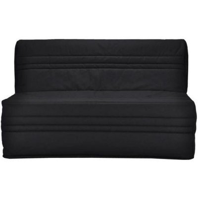 GENERIQUE JOE Banquette 3 places BZ - Tissu noir - L 143 x P 97 cm