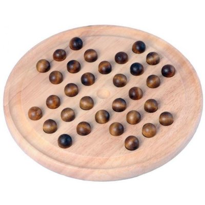 ENGELHART Joli jeu de solitaire anglais, 33 trous en bois 23 cm