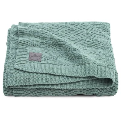 JOLLEIN  Couverture River Knit 100x150 cm Vert cendre