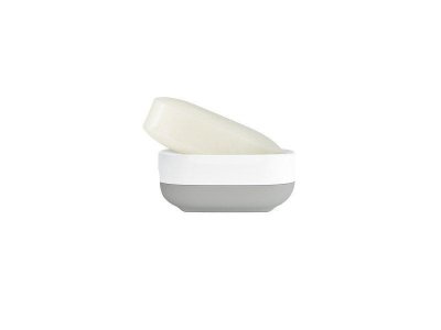 JOSEPH JOSEPH  porte-savon 8,5 x 7,1 cm en polypropyl&egrave;ne gris/blanc
