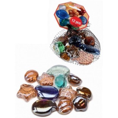 KIM PLAY Jouet 12 Galets Billes Plates Animaux Marins Jeu