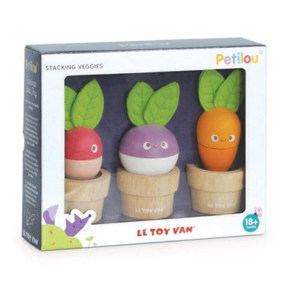 LE TOY VAN Jouet en bois  L&eacute;gumes empilables