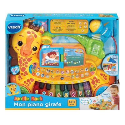 VTECH Jouet musical d'&eacute;veil  Baby Jungle Rock Mon piano girafe
