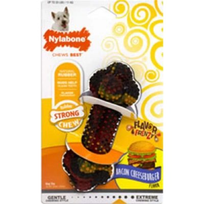 NYLABONE Jouet pour chien  Strong Chew - Bacon Cheeseburger S