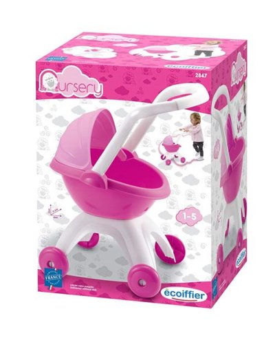 ECOIFFIER Jouets  &ndash; 2847 - Landau pour poup&eacute;es Nursery &ndash; D&egrave;s 18 mois &ndash; Fabriqu&eacute; en France