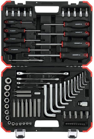 GEDORE Juego de herramientas de atornillar TX incl. maleta, 75 piezas