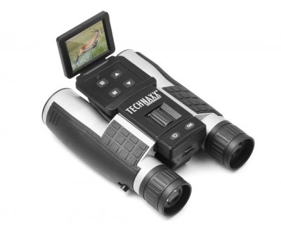 TECHNAXX Jumelles Cam&eacute;ra Fullhd Avec &Eacute;cran  Noir
