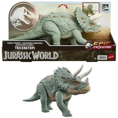 MATTEL Jurassic World &middot; Figurine Tric&eacute;ratops M&Eacute;GA ACTION - Neuf