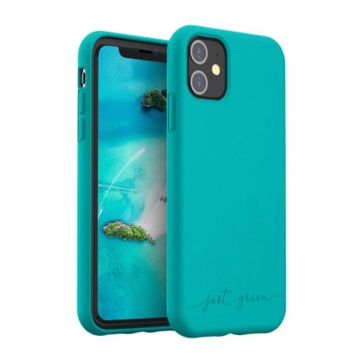 BIGBEN CONNECTED Just green jgcovip11bl - coque just green bio ip 11 blue lagoon