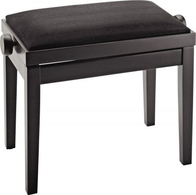K&M K & M 13900 Banc pour piano - mat, si&egrave;ge velours - noir