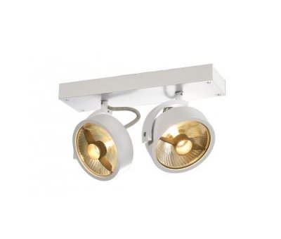 SLV Kalu, 2 spots, qpar111 plafonnier, blanc mat. es111, max. 2x75w