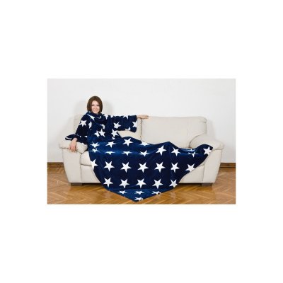 Kanguru 1099 plaid 140 x 210 cm polyester bleu, blanc