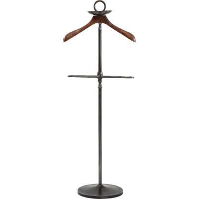 Kare Valet de Valet Cosmopolitan Portant Acier Noir 29 x 53,5 x 122 cm
