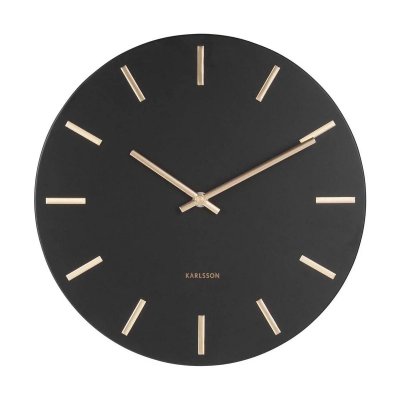 Karlsson - Horloge moderne m&eacute;tal Charm 30 cm noir