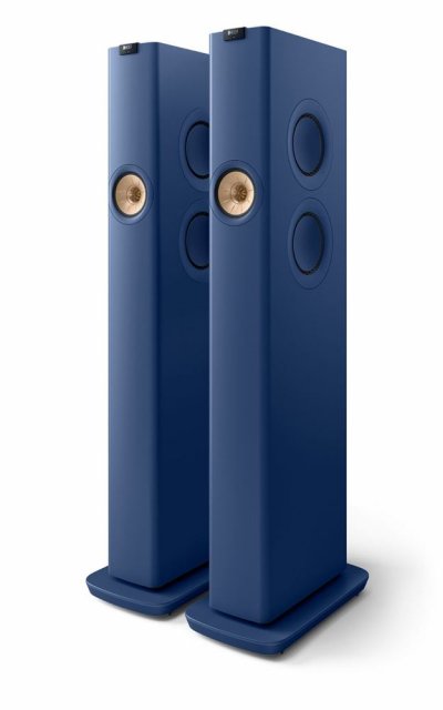 KEF  LS60 Wireless Enceintes Colonnes Actives sans Fil (la Paire), Bleu