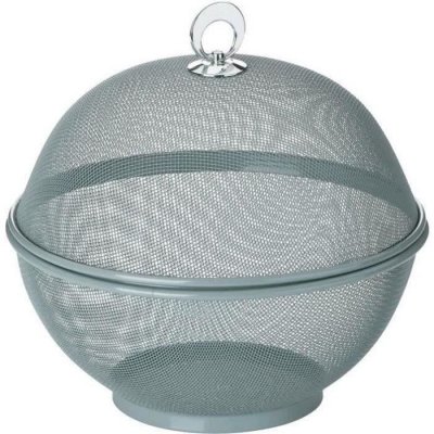 KELA  11449 como corbeille &agrave; fruits m&eacute;tal gris 26,5 x 26,5 x 24,5 cm