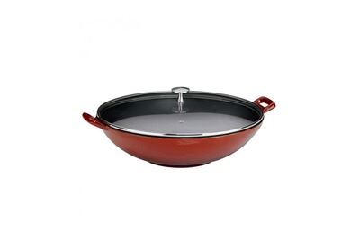  Kela 11947 Calido Wok Fonte &Eacute;maill&eacute;e Rouge Diam&egrave;tre 36 cm 4 L
