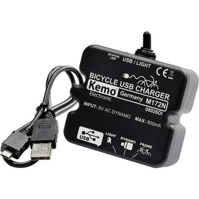 KEMO  R&eacute;gulateur de Charge de v&eacute;lo M-172N - USB Noir 1 pc(s)