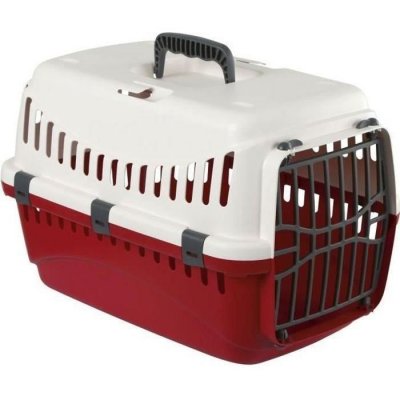 KERBL  Box De Transport Expedition Pour Chien - 48x32x32cm - Creme Et Bordeaux