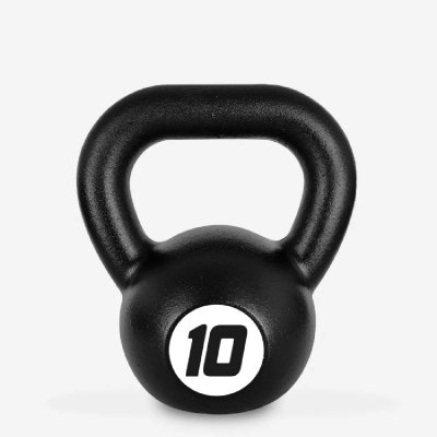 LEONARDO Kettlebell en fer poids 10 kg balle poign&eacute;e cross training fitness Kotaro
