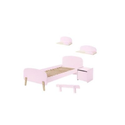 PARIS PRIX KIDDY Lit et sommier + Chevet 1 porte + Etagere 45cm + Etag&egrave;re 65cm