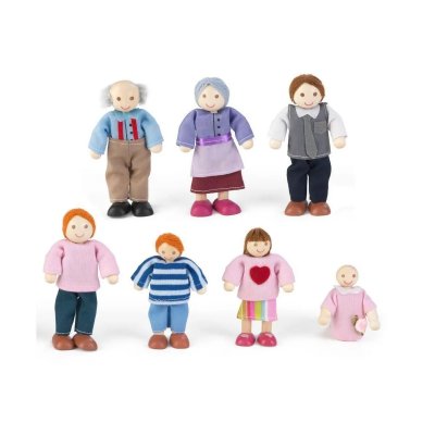 KIDKRAFT  - Doll Family of 7 - Caucasian