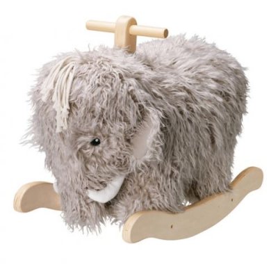 KIDS CONCEPT  - Animal &agrave; bascule Mammouth, gris