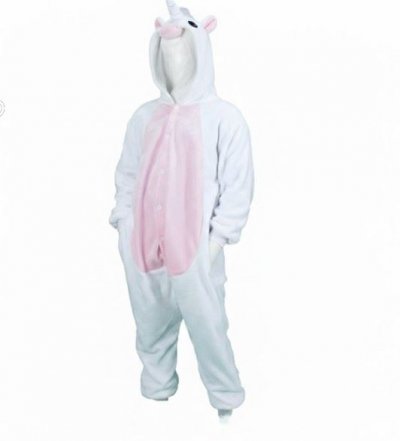 PARTYPRO Kigurumi deguisement licorne blanche et rose 7-9ans P021-002
