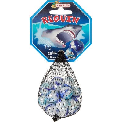 KIM PLAY Kim'Play- Lot de 20+1 Billes, Requin, 3 ans to 99 ans,500832
