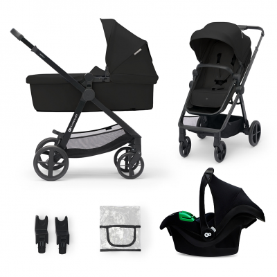 Kinderkraft Poussette trio combin&eacute;e 3en1 Newly Mink Pro Classic Black