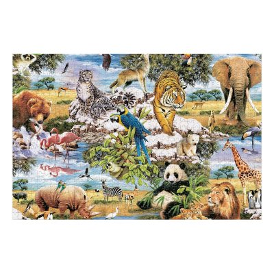 KING  puzzle animaux sauvages 1000 pi&egrave;ces 68 x 49 cm