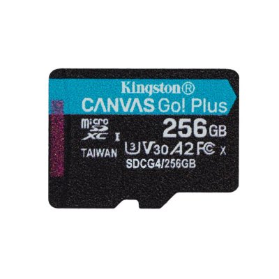 KINGSTON  Carte M&eacute;moire Canvas Go! Plus 256gb Microsdxc Uhs-i
