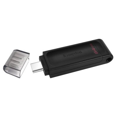 KINGSTON  cl&eacute; USB 64Go DataTraveler 70 DT70/64GB Cl&eacute;s USB-C Noir 