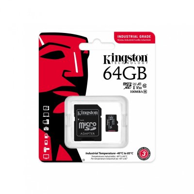 KINGSTON  Technology Industrial 64 Go MicroSDXC UHS-I Classe 10