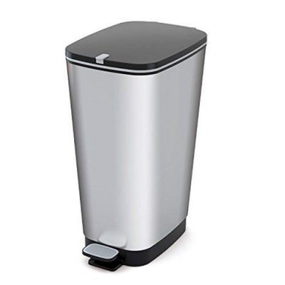 KIS  chic poubelle plastique argent 45 l 29 x 44,5 x 60,5 cm