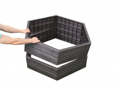 GARANTIA Kit 2 carr&eacute;s potager ERGO + 2 sets d'extension  1.10 m