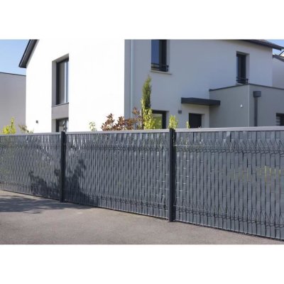 DIRICKX Kit 45 lames d'occultation Lixo de 1.20m avec 90 clips PVC gris 7016 
