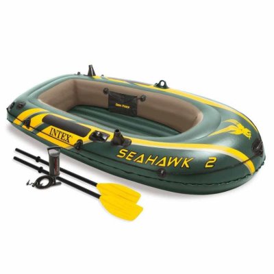 INTEX Kit bateau gonflable 2 places Seahawk 2 avec rames et gonfleur - 