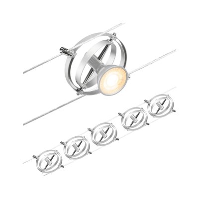 PAULMANN Kit cable Set Cardan 5 spots GU5 3 10W 60VA 5m  chrome mat