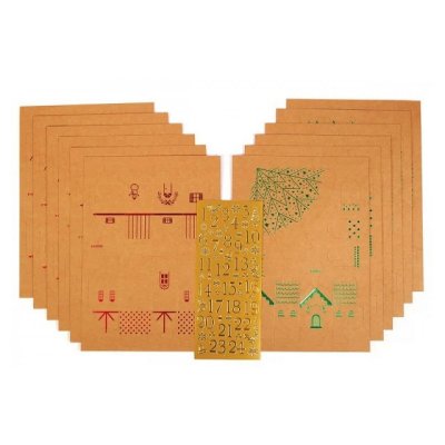 GRAINE CREATIVE Kit Calendrier de l'Avent - Village Kraft
